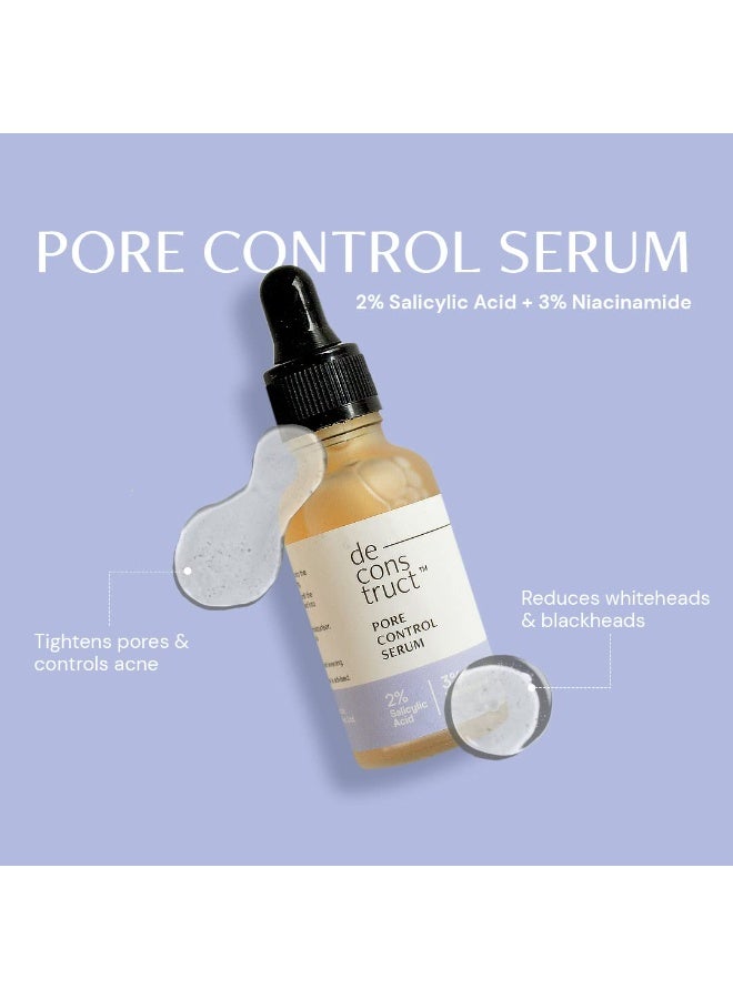 ديكونستركت مجموعة دي كونستركت للتحكم في الزيوت | 10% نياسيناميد و0.3% ألفا أربوتين و2% حمض الساليسيليك و3% نياسيناميد | لجميع أنواع البشرة | 30 مل لكل عبوة | عبوة من قطعتين - Image 4